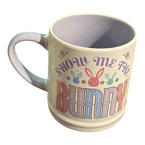 Colorful Pastel Show me the Bunny Oversized Mug 2 side graphic whimsical Easter
